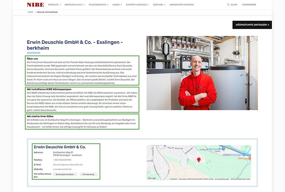 Beispiel Partnerseite